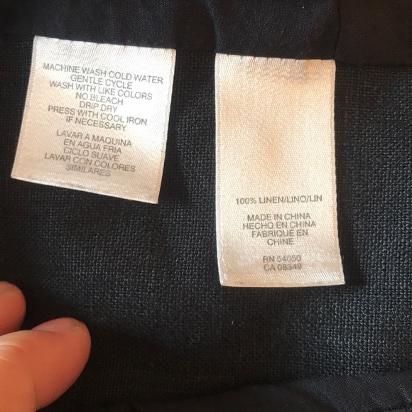 Jones New York Black Linen Vest Size L - Picture 5 of 5